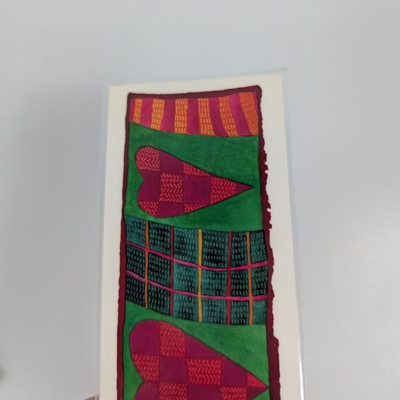 Watercolor on Handmade Paper by Sara Schneidman Art Laminated Bookmark 1997 - Picture 4 of 4
